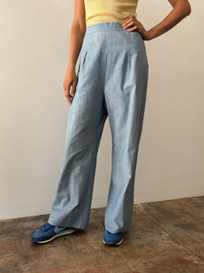 40s Homemade Chambray Work Pants