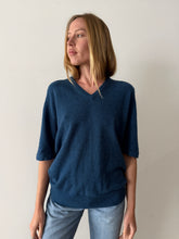 Blue Lambswool Sweater Shirt