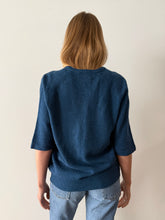 Blue Lambswool Sweater Shirt