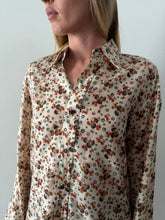 Indian Silk Floral Button Down