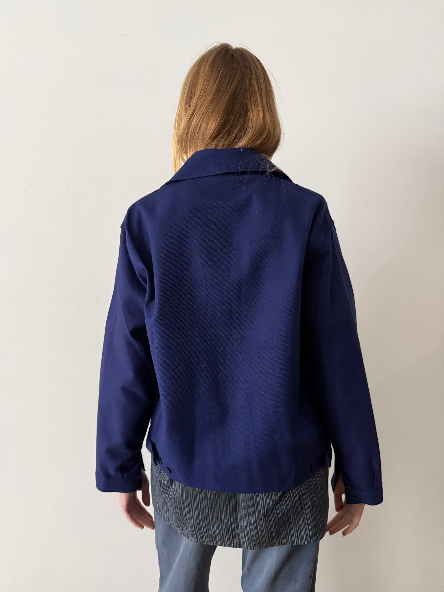 60s French Blue Cyclist Jacket – mothfood shop