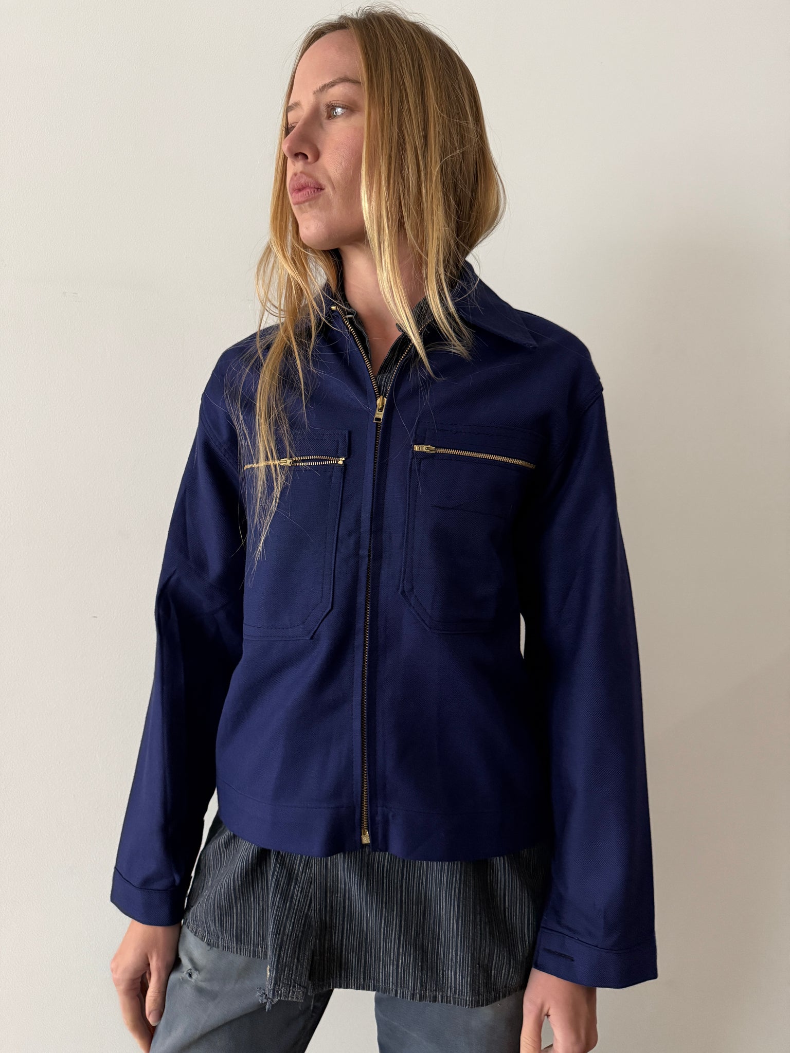 50〜60s DANTON FRENCH CYCLIST JACKET. 60s French Blue Cyclist Jacket – mothfood shop