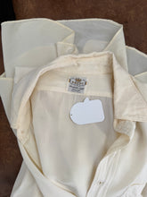 40s Cream Nylon Acetate Button Down Shirt