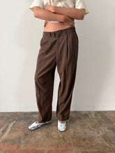 40s Brown Gabardine Trousers 31w