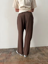 40s Brown Gabardine Trousers 31w