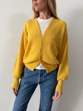 60s Yellow Alpaca Cardigan