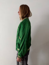 40s Rose Hill Satin Baseball Jacket