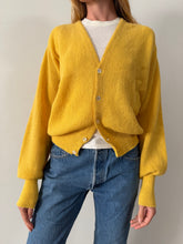 60s Yellow Alpaca Cardigan