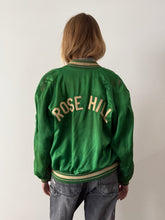 40s Rose Hill Satin Baseball Jacket