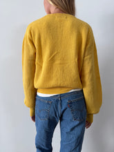 60s Yellow Alpaca Cardigan