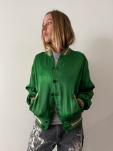 40s Rose Hill Satin Baseball Jacket