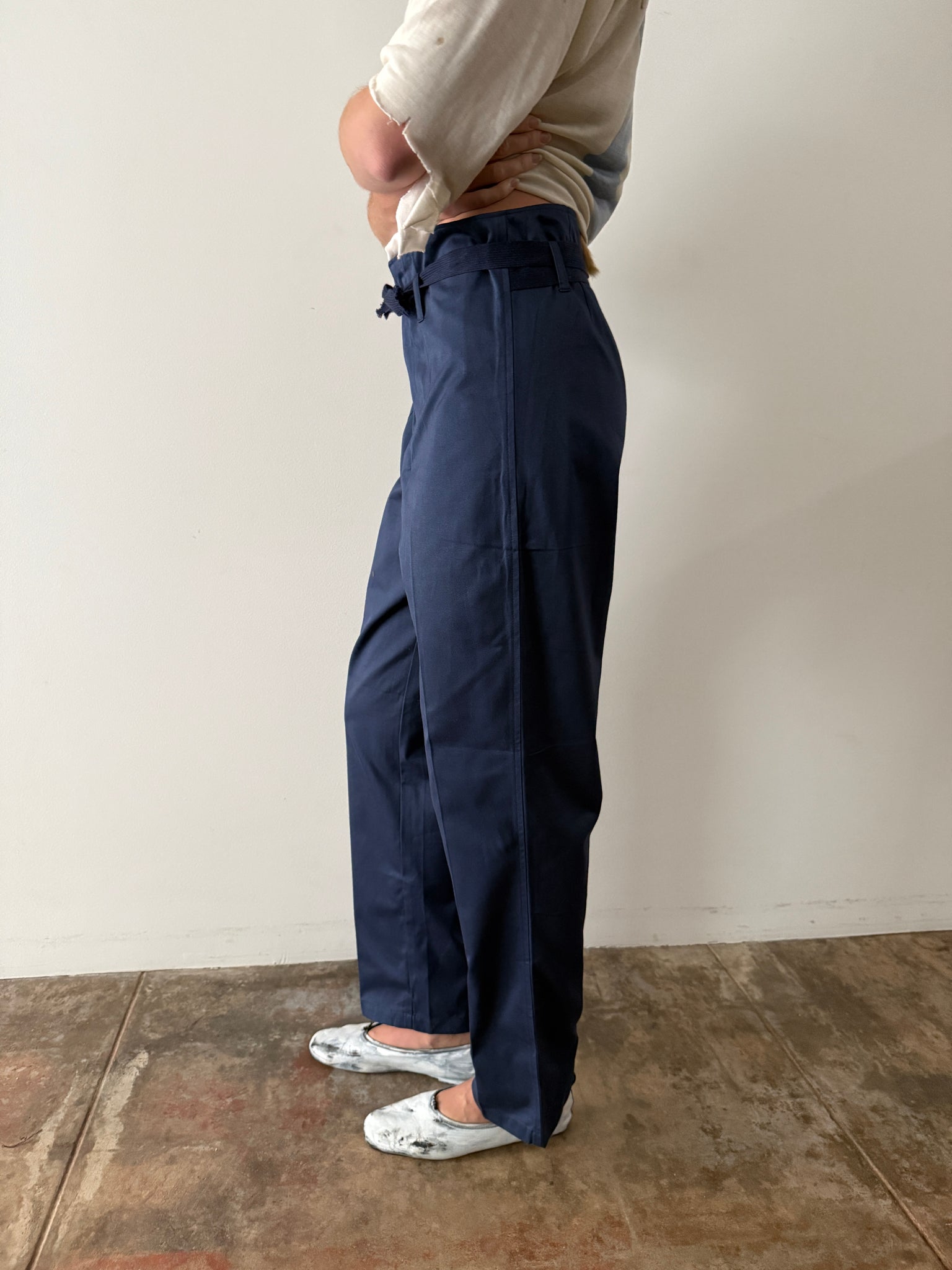  navy working dress trousers 60〜70s 60s/70s Japanese Railway Work Trousers – mothfood shop