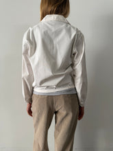 30s/40s White Cotton Boxy Zip Up Jacket