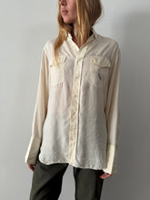 50s/60s Monogrammed Silk Button Down