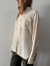 50s/60s Monogrammed Silk Button Down
