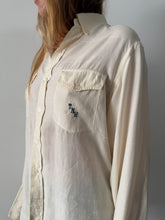 50s/60s Monogrammed Silk Button Down