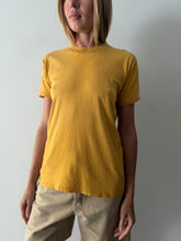 Plain Worn Golden Cotton Tee