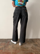 Faded Black Carhartt Work Pants 30w