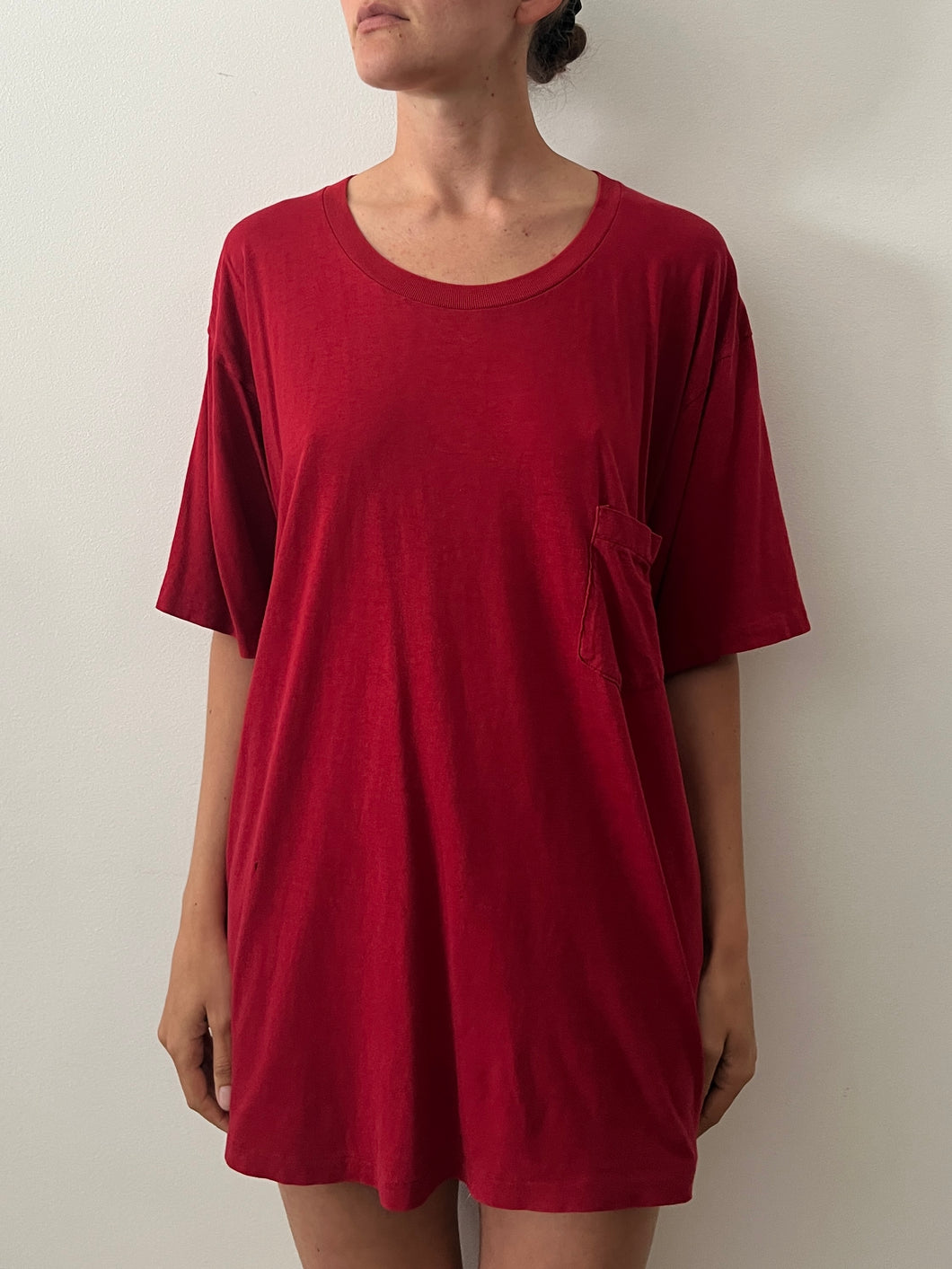 70s Big Burgundy Pocket tee