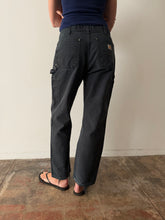 Faded Black Double-Knee Carhartt Pants 32w