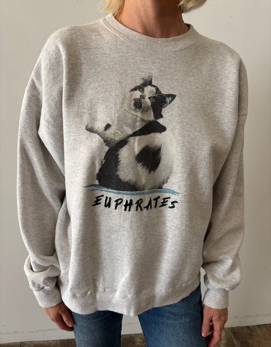 90s Euphrates Cat Sweatshirt