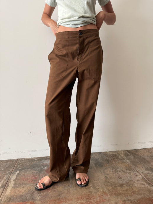 Brown HBT Light Cotton Bulgarian Work Pants
