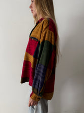 90s Color Block Flannel Shirt