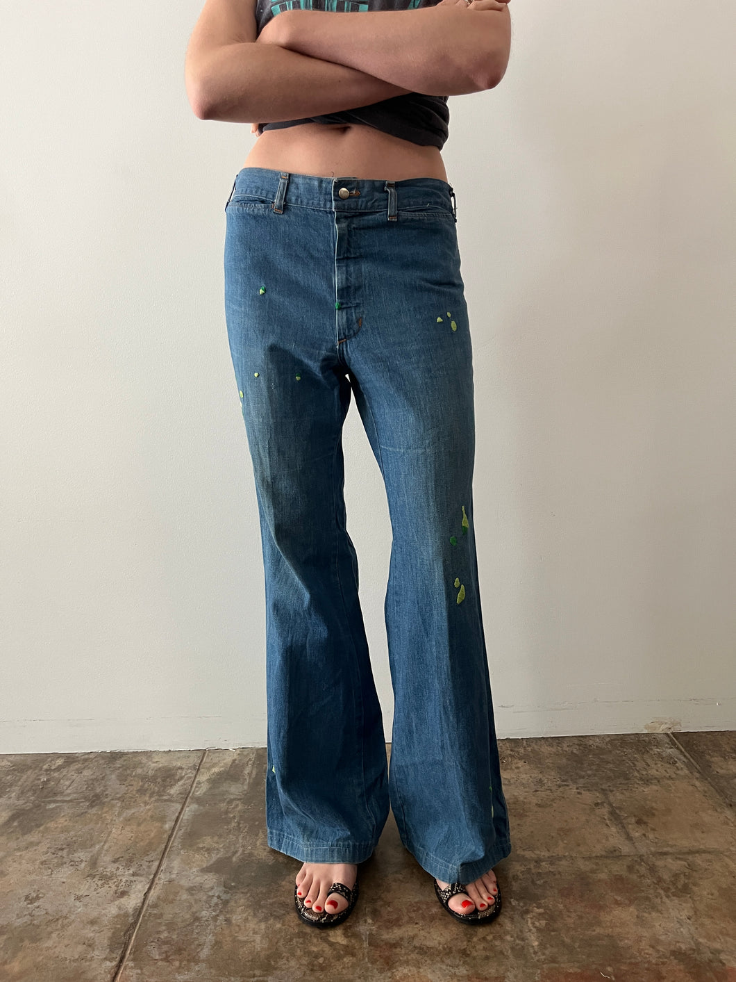 Embroidered Flare Jeans