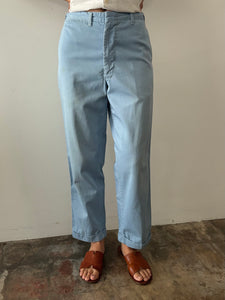 60s Light Blue Faded Work Pants