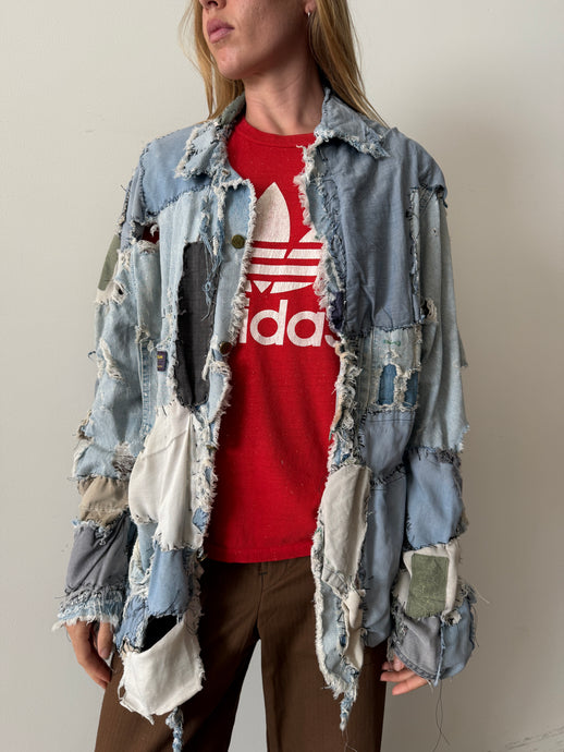 Osh Kosh Deconstructed Patchwork Denim Barn Jacket