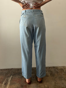 60s Light Blue Faded Work Pants