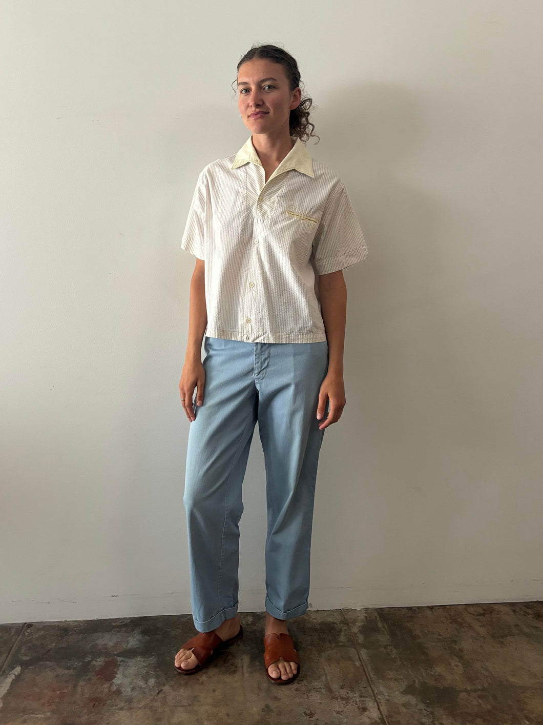 60s Light Blue Faded Work Pants