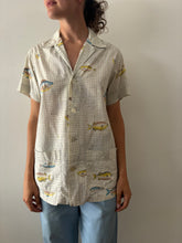 50s Cotton Fish Short Sleeve Shirt