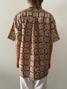 Silk Batik Patterned Shirt