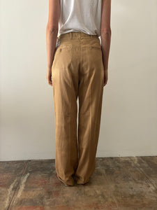 40s Cotton Twill Faded Work Pants