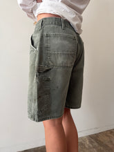 Faded Green Carhartt Shorts 34w