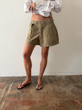French Khaki Shorts 33w