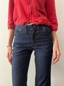 70s Dark Denim Flares Jeans