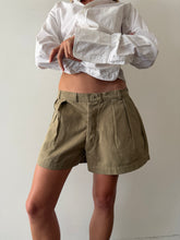 French Khaki Shorts 33w