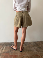 French Khaki Shorts 33w
