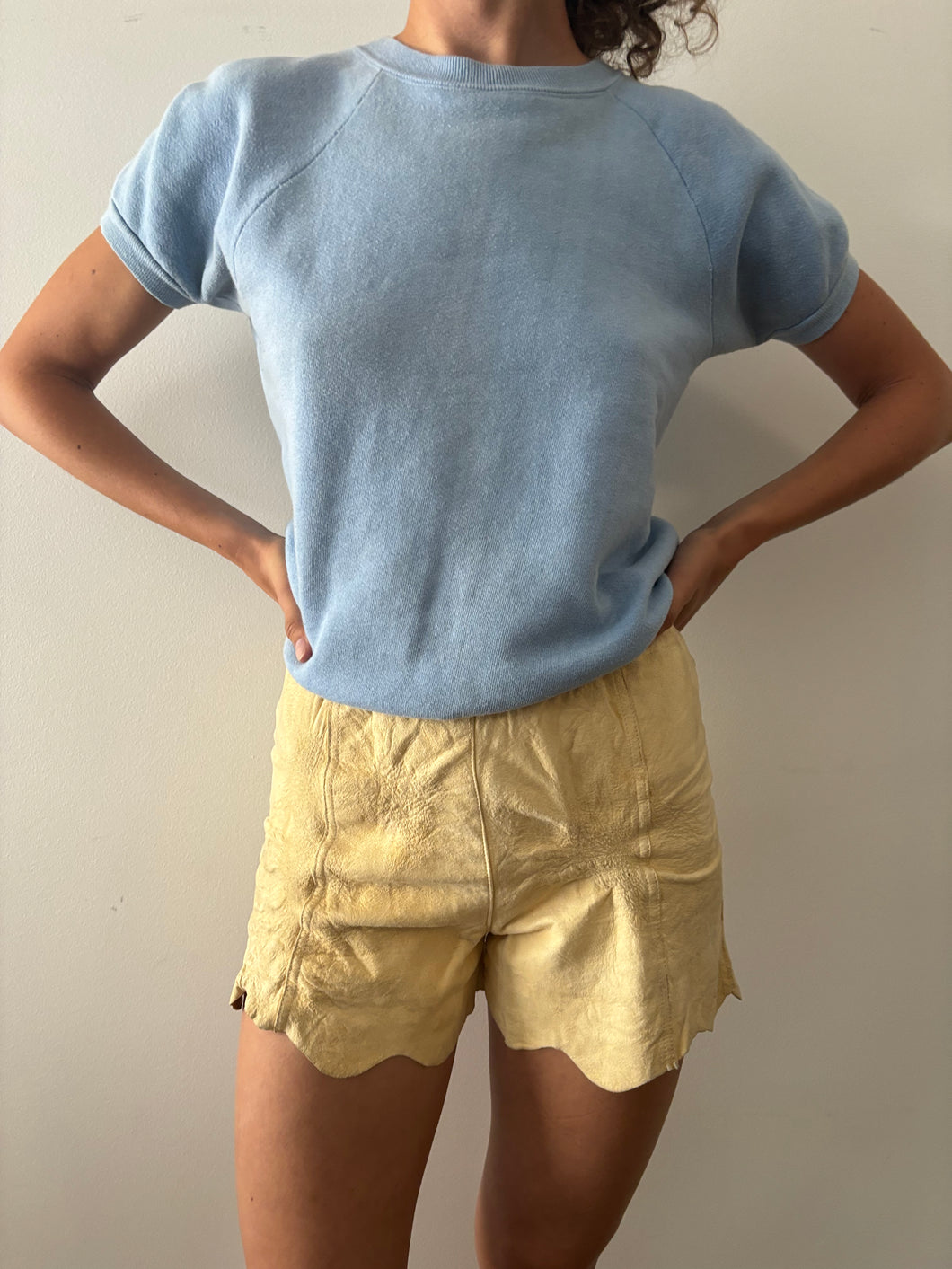 60s/70s Little Suede Tulip Shorts