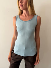 Blue Ribbed Tank
