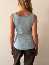 Blue Ribbed Tank
