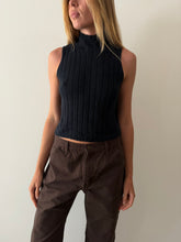 90s Ralph Lauren Black Knitted Silk Top