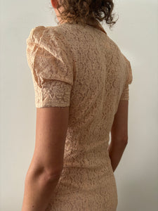 40s Floral Lace Dress