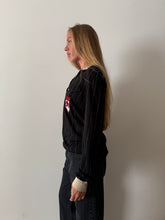 70s French Made Black Striped Adidas Soccer Jersey