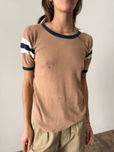 70s Tan Sports Ringer Tee