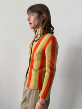 60s Striped Shrunken Cardigan