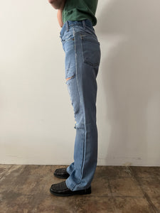70s Levis 575 Thrashed Bell Bottom Jeans