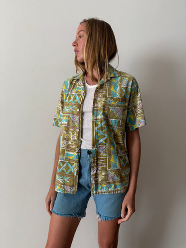50s Sailing Motif Summer Shirt